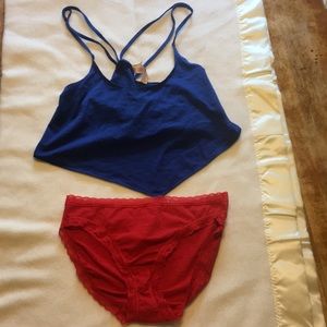 Sold❗️Victoria’s Secret cropped tank and underwear